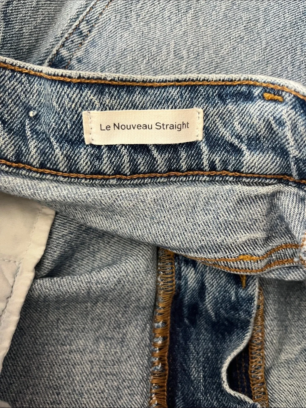 FRAME Denim Le Nouveau Straight Leg Denim Jeans Crystal Shores - Picture 5 of 7